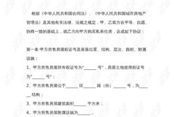 限售房产分割协议怎么写(限售房屋买卖协议)