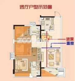 横厅户型房产面积怎么算(横厅房户型图)